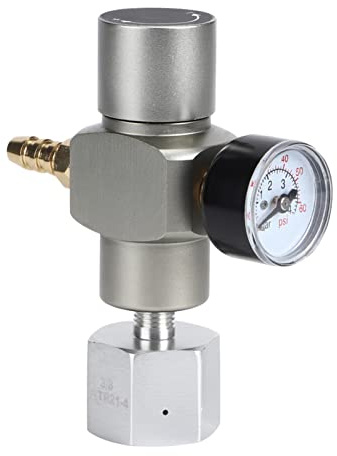 CO2 Druckminderer Kompatibel mit, CO2 Regler CO2 Adapter Druckregelventil CO2 Mini Regler Manometer, für Soda Maker Mineralwasser Bier Soda