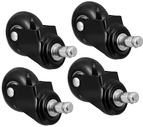 Gatuida 4 Stück Universalrad Stuhlrollen Austausch der Lenkrolle Industrierollen feststellbare Rollen Lenkrad Lenkrollen keine Geräuschräder 2 Zoll Drehgelenk schwer Kolben rotieren Gummi