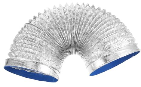 OSALADI Tuyau de ventilation 180 mm de diamètre - Canal en aluminium - Tuyau d'évacuation non isolé - Pour climatiseurs, cuisine et salle de bain