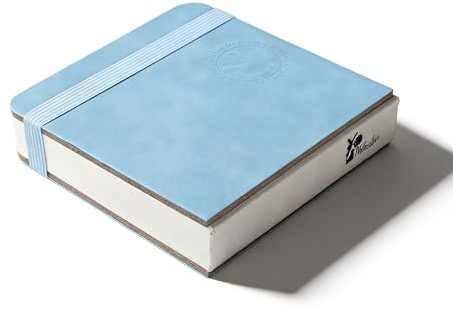 Aquarell Skizzenbuch Zum Malen, 30 Blatt 10 X 10 Cm Taschen Aquarell Notizbuch, Tragbares Aquarell Papier Tagebuch Zum Skizzieren, Kritzeln und Schreiben (BLUE)