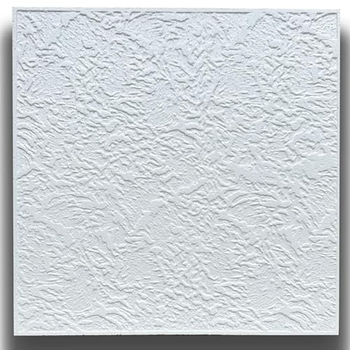 10 o 20mq (40 oppure 80 pezzi) di pannello decorativo a soffitto in polistirene compatto 50x50cm (spess. 1cm) RODOS Pacco da 20 metri quadrati