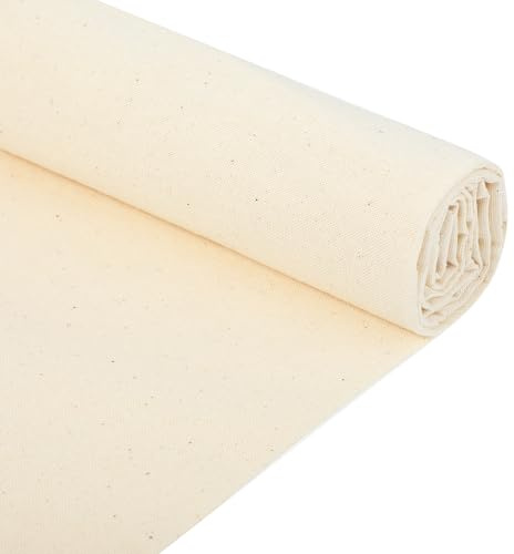 Tessuto di Cotone di Lino 160×50 cm - Tessuto Mussola di Cotone Naturale Morbido - Tessuto Ricamo Lino - Tinta Unita - Tessuto per Cucire Abbigliamento e Artigianali