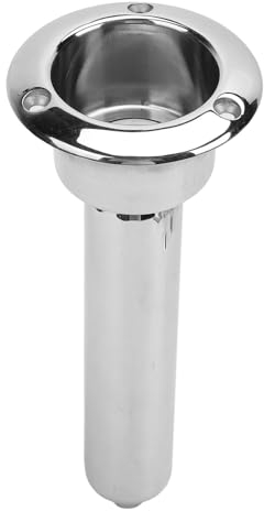 Sxhlseller 2 in 1 Boots Angelruten Getränkehalter, Edelstahl Angelrutenhalter für Boote, Outrigger Getränkehalter für Angelrutenhalter, 0 Grad/15 Grad/30 Grad (15 Grad)