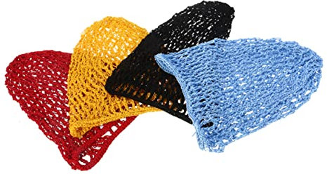 Beatifufu 4stücke Damen Mesh Haarnetz Zum Schlafen Aus Rayon Häkel-netz Für Haar Schutz Und Abdeckung