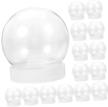 Yardenfun Weihnachtliche Schneekugeln 24st Schneekugel Weihnachtliche Befüllbare Kunstschnee Weihnachtsbaum Übersichtliche Vitrine Kompakte DIY- Aus Kunststoff Prop Weihnachtskugeln Zum Befüllen