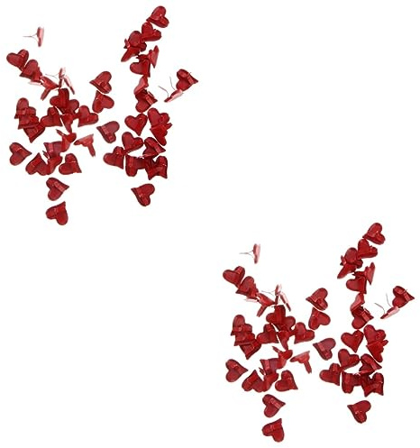 COHEALI 100 STK Mini-Herz-Brads Handwerk Brads Pastell Brads Papierverschlüsse Valentinstag brads kleine brads für Scrapbooking Spielzeuge Kinderspielzeug Mini-Brads Herz Brads rot