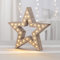 Ideen mit Herz Estrella de madera LED | Luz de Navidad | Decoración de invierno | Iluminación de ventana | Aspecto vintage | 30 LED blanco cálido | 30 cm x 29,5 cm x 5,3 cm