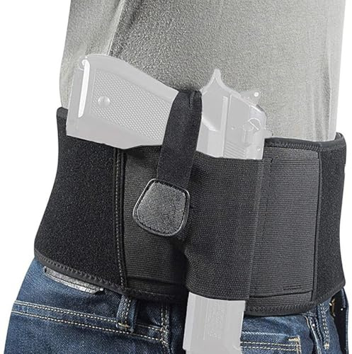 HOUSON Bauchband Holster, Verstellbare Bauchpistolen Holster Pistolenholster Elastische Taktische Belly Band Taille Pistolenholster 115CM