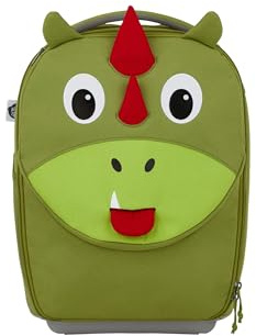 Affenzahn Kinderkoffer Drache - Grün | Fürs Handgepäck geeignet, Kindertrolley zum Reisen mit 18 L Volumen und Kinderkoffer mit Rollen für unterwegs