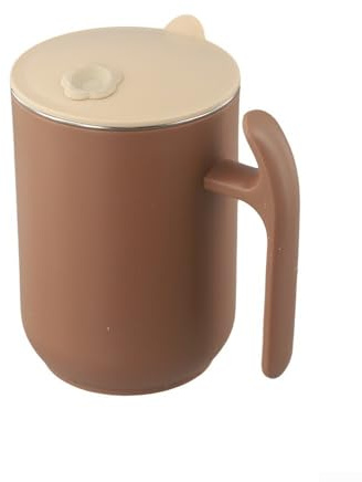 Botella de agua portátil aislada de 500 ml hecha de acero inoxidable 304 resistente con un diseño de tapa de sellado seguro (caqui)
