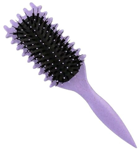 Pack Of 1 Curl Defining Brush, Curl Defining Thick Hair Brush, For Women And Men Less Pulling,Reduce Pulling And Curl Separation (Purple)