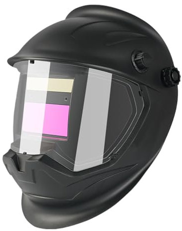 Casco Da Saldatura Auto Oscurante | Visiera per Saldatore Ad Alimentazione Solare - Leggero Copricapo, Ampla Gamma Oscuramento Antiriflesso Protezione Facciale Per Casa Officina Auto