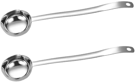 Ciieeo 2pièces Louche à Sauce Acier Inoxydable Petite Louche à Soupe Avec Double Bec Verseur Pour Servir Sauce Et Soupe