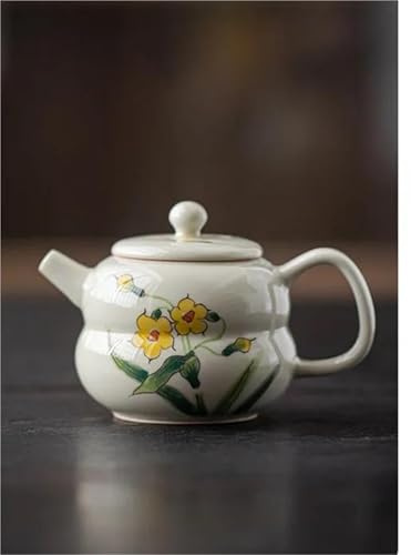 Teiere Teiere In Ceramica Fatte A Mano Teiera In Porcellana Dipinta A Con Fiori Bollitore Per La Casa Set Da Tè Viaggio 110 Ml Di Piccola Capacità Set Da Tè In Porcellana(Type-D)