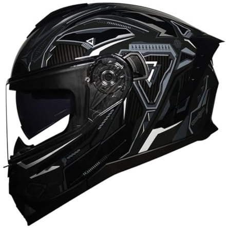 Motorradhelm Klapphelm Integralhelm Modulare Helm Mit Doppelvisier Motocrosshelme Scooter Helm ECEDOT-Zertifizierung Flip Vollvisierhelm Für Erwachsene Frauen Männer 6,M:57-58CM