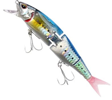 Leurres De Pêche - Hameçons À Design Multi-Sections | Leurres De Pêche Flottants avec Paillettes Intégrées,pour Femmes, Hommes, Débutants, Amateurs, À La Traîne en Bateau, Étang