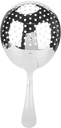 Generic Colador Julep de Acero Inoxidable, Cuchara Espumadera Premium con Ergonómico para Preparación de Cócteles, 6,10 Pulgadas de Largo, 1 Pieza (Luz de espejo)