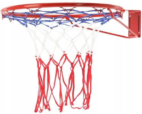 Aro de Baloncesto Resistente con Red, aro metálico, Canasta Profesional para Jugar fi 45 cm (A)