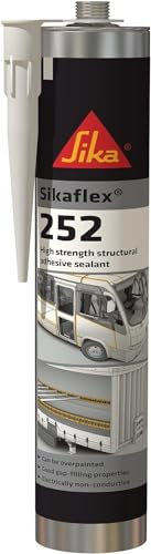 SIKA - Adhesivo elástico para unión en montaje de vehículos - Sikaflex-252 - Blanco - Adhesión sobre una amplia variedad de sustratos - Pintable - 300ml