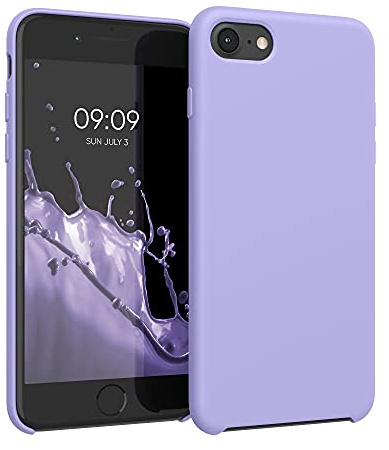 kwmobile Handyhülle für Apple iPhone SE (2022/2020) / iPhone 8/7 Hülle - Case Silikon - Kabelloses Laden - Schutzhülle Cover in Lavendel