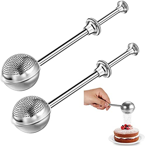 Agitador de azúcar para hornear, acero inoxidable, harina de azúcar, especias, canela, chocolate, polvo, agitador, plumero, dispensador, tamices, filtro de colador de té