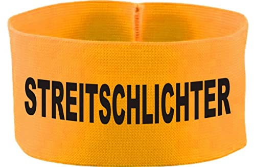 Kleiner Fratz gummielastische Armbinde 5 cm Bedruckt mit STREITSCHLICHTER (Farbe gelb) (Gr. 3XL - 33 cm)
