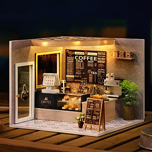 CRGANGZY Miniatur-Puppenhaus mit Möbeln, DIY-Puppenhaus-Set, Blumenhaus, Miniatur-Gewächshaus-Bastelset for Erwachsene, Mini-Diorama-Zimmer mit Möbeln, pädagogisches Spielzeug for Frauen und Mädchen