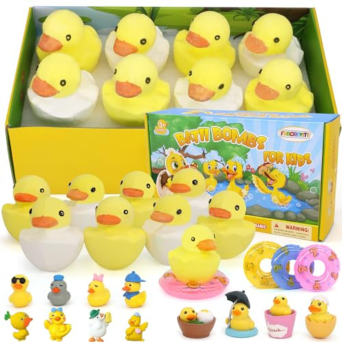 FUNCREVITY Balls Bagno Bambini con Sorpresa All'interno, 8 Pezzo Accessori Bagno Bambini, Bombe Da Bagno per Bambini Compleanno Natale Perline Da Bagno di Pasqua Regali