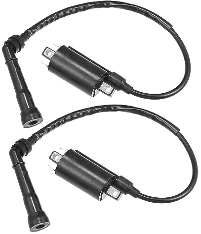 QUARKZMAN 2 Stück CDI Zündspule Für Kawasaki EX500A Ninja 500 87-93 | Schwarz, Kunststoff/Metall/Gummi, Gesamtlänge 58cm, Für Kawasaki EX500D 94-09 & EN500C 96-09