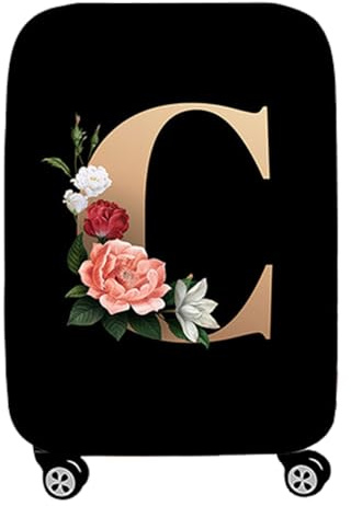OuLi Store Kofferhülle Elastisch Kofferhülle Bambus Kohlefaser 18-32 Zoll Kofferschutzhülle Gepäck Cover Reisekoffer Hülle Kofferschutz Luggage Cover Gepäckabdeckung (C, L-(25-28''Gepäck))