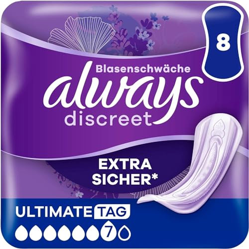 Always Discreet Ultimate Tag - Confezione da 8 inserti per incontinenza da donna