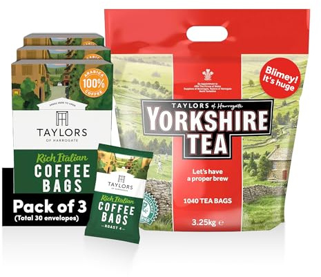 Yorkshire Tea & Taylors Coffee Bundle, 1040 Tea Bags & 30 Coffee Bags