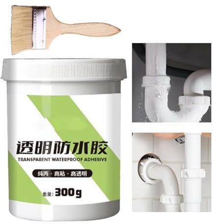 Rivestimento impermeabile trasparente, agente impermeabile invisibile | Agente di rivestimento trasparente 300 g di adesivo invisibile | Sigillante impermeabilizzante, sigillante per tetti per terrazz