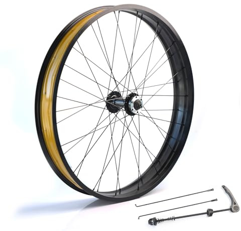 20 Tum/26 Tum X 4,0 Tum Fett Däck Cykel Framhjul Skivbroms Snöcykelhjul Snabbkoppling 9x135 Mm 36H Nav Strandcykelhjul För Elcykel 45# Ekrar(26in)