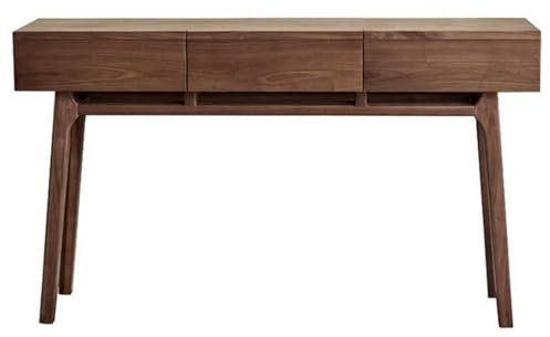 Mesas De Consola, Mesa De Entrada Recibidor, Mesa Auxiliar Rectangular, Mesa Auxiliar Estrecha con 3 Cajoes para Salón Pasillo Y Dormitorito, 120 X 32 X 80 CM