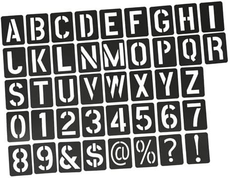 SHINEOFI Fabric Spray Paint Stencils 1 Set of English Letter Templates Alphabet Stencils