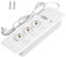 Pfloge® Regleta con USB C, Toma de Corriente de 3 Enchufes, 4 Conectores de Carga USB (1 USB C + PD 20 W + 2 USB A), Toma de Sobremesa, Regleta Enchufes Múltiple para Smartphones, Ordenador, Blanco