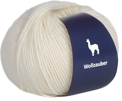 Alpaka Wolle - 50 g Hochwertige Wolle zum Stricken & Häckeln-Weich & Langlebig Ideal für Socken, Schals, Pullovers & mehr- Angenehm auf der Haut Perfect für Kreative Handarbeiten. (Weiss)