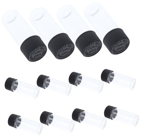 DEARMAMY 12pièces Bouteilles Verre Avec Bouchon à Vis Bouteilles Verre Transparent Rechargeables Contenants Pour Échantillons Flacons Huiles Essentielles