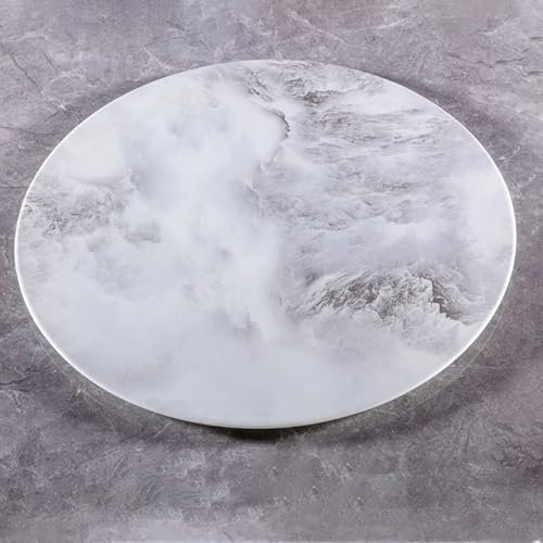 Dijateman 50cm - 100cm Ronde Marbre Plateau Tournant de Table, Multifonction Table Plateau de Service, Pivotant à 360 degrés, Haute Capacité de Charge, Facile à Partager(Natural,70cm(28in))