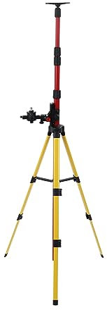 Fafeicy Telescoping Level Support Pole Stainless Steel Adjustable 114-388mm 5/8in 1/4in Thread for Contractors Engineers Surveyors