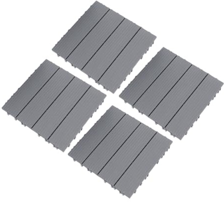 Interlocking Deck Tiles 4pcs PP Patio Flooring Waterproof