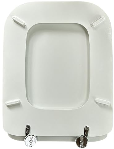 SEDILE COPRIWATER UNIVERSALE SQUADRATO IN LEGNO LACCATO BIANCO 34X42,5