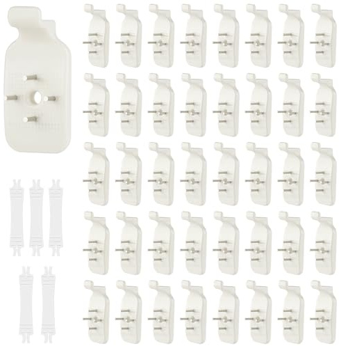 Ainiv Non-Trace Picture Hooks, Invisible Frame Hanger Hooks for Hard Walls, 40Pcs Picture Hanging Kit for Hanging Painting Photos Mirror Clock