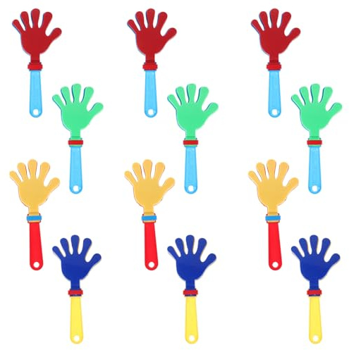 ELAYARD 12 Piezas Matracas de Mano de Plástico Colores Variados sin Luz, Juguete para Aplausos y Fiestas Infantiles, Obsequio, Apto para Cumpleaños y Eventos Color Color Aleatorio