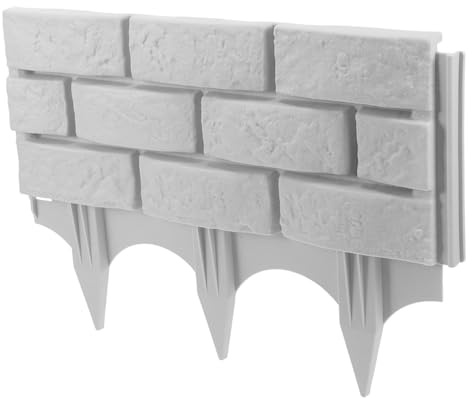 Mikikit Recinzione Decorativa e Bordure Paesaggistiche per Aiuole Steccato in Plastica Leggero e Facile da Installare per Giardino di Cortile e Vialetti