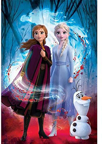 Frozen 2 Poster Guiding Spirit ELSA, Anna & Olaf.