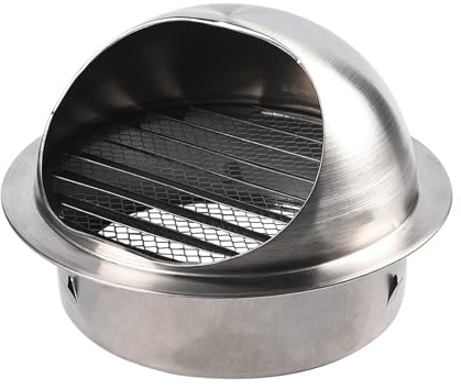 Lüftungsschlitze, Grill-Kanalschlauchabdeckung, runder Außenabzug aus Edelstahl, kugelförmiger Wand-Entlüftungsventilator für Wohnung, Villa, Wohnungen, Haus (150 mm)