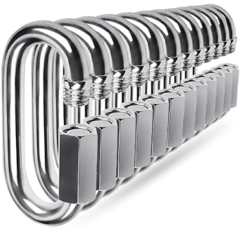 Quick Link, Ekunbuy 304 Stainless Steel Heavy Duty Locking Clips Chain Connector Repair Link Buckle for Swing Outdoor Camping