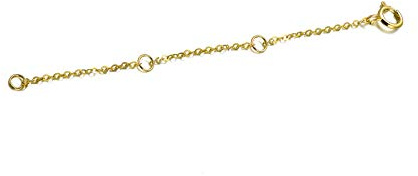 14K Solid Gold Chain Necklace Extender 2-3-4 Inch, Delicate Durable Adjustable Gold Chain Extender for Gold Necklace Bracelet